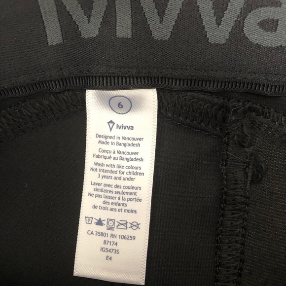 Ivivva girls black Match Driver Pant NWT - Picture 10 of 12